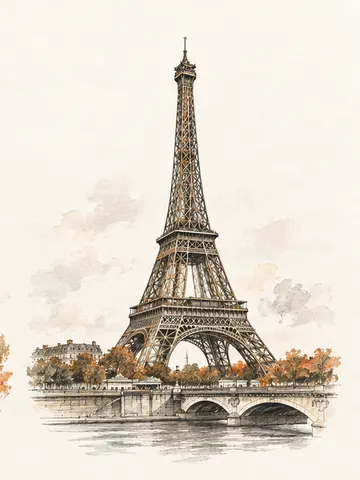 Eiffel Tower illustration